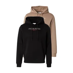 JACK & JONES Majica JORBillyburg rjava/rdeča/črna/bela