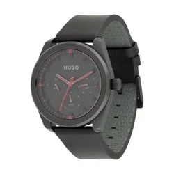 HUGO Analogna ura Bright Sport siva/temno rdeča/črna