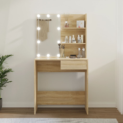 Toaletni stolić LED boja hrasta sonome 74,5 x 40 x 141 cm