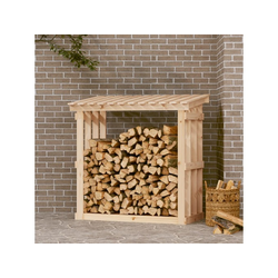 Stalak za drva za ogrjev 108x64,5x109 cm od masivne borovine