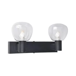 Kupatilsko zidno svetlo POLA 2xG9/5W/230V IP44 crno/prozirno