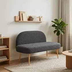 Oblikovana klupa s naslonjačem Tamnosiva 110 x 60 x 76 cm