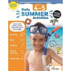 Daily Summer Activities: Between 4th Grade and 5th Grade, Grade 4 - 5 Workbook: Moving from 4th Grade to 5th Grade, Grades 4-5