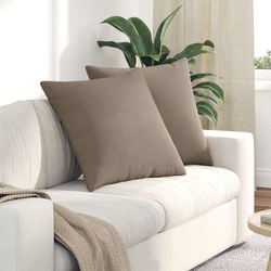 Jastučići za sofu 2 pcs Sivo-smeđa 80 x 80 cm tkanina
