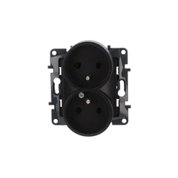 Legrand - Dupla zidna utičnica bez okvira 250V/16A NILOE STEP crna