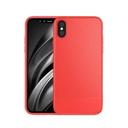 Maska Semicarbon za iPhone XS, Crvena