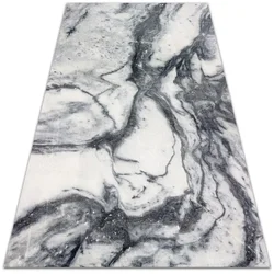 Decormat Zunanja preproga Črno -beli marmor 100x150 cm