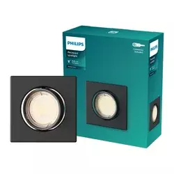 Philips - Ugradna svetiljka PERIDOT 1xGU10/7W/230V crna