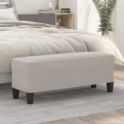 Klupa svjetlosiva 100 x 35 x 41 cm od mikrovlakana