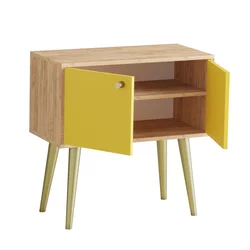 Wallity Komoda JOLA 80x80x40cm Hrast-Žuta