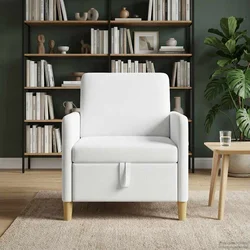 Sofa s pohranom Bijela 72 x 78 x 87 cm Poliester