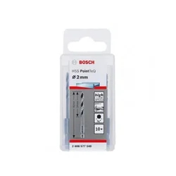 BOSCH HSS spiralna burgija PointTeQ 2,0 mm sa šestougaonim HEX prihvatom pakovanje od 10 komada
