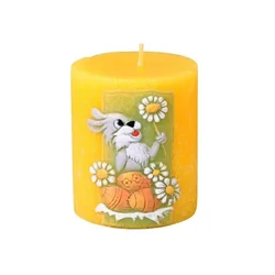 eoshop sveča HARE CILINDER Velikonočni rezbar d6x7cm