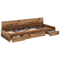 Vidaxl Konstrukcija postelje Star les 90 x 190 cm Konstruiran les