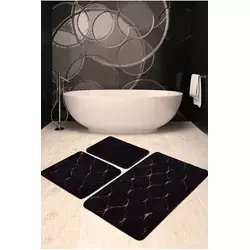 Lessentiel Maison Set 3 prostirke za kupatilo Crno-Zlatni