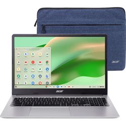 Acer - Chromebook 315 - 15.6 Full HD Laptop - Intel Celeron N4500 - 4GB LPDDR4X - 64GB eMMC - Protective Sleeve – Silver - Sparkly Silver