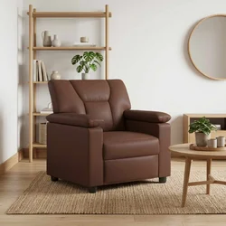 Vidaxl Kavč Rjava 91 x 85 x 93 cm Umetno usnje