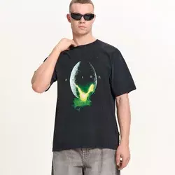 Cropp - Crna majica s printom Alien - CRNO