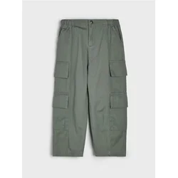 Sinsay - Opuštene Baggy Cargo Pantalone - khaki
