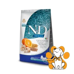 N&D Ocean Adult Mini Codfish, Spelt, Oats & Orange 2,5kg, Hrana za Male Rase