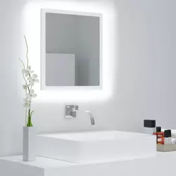 LED kupaonsko ogledalo bijelo 40 x 8,5 x 37 cm akrilno