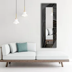 Wallity Dekorativno ogledalo 40120NISMA-016, 40x120 cm, Sivo-zlatno