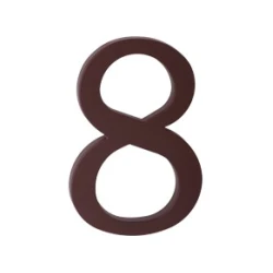 Hišna številka 175 mm, rjava, 8 Rjava.