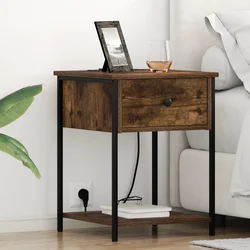 Noćni ormar s ladicama 2 pcs Dimljeni hrast 42 x 41 x 56 cm