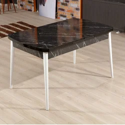 Hanah Home Trpezarijski sto na razvlačenje Bendir, 132-170 cm, Beli