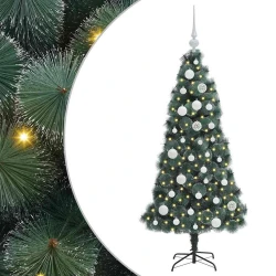 Umjetna pred-lit Christmas jelka s setom kuglica Zelena 120 cm
