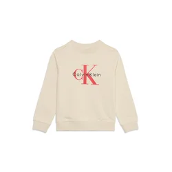 Calvin Klein Jeans Majica bež/živo rdeča/črna