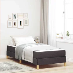 vidaXL vidaXL Postelja z vzmetnico z vzmetnico Temno rjava 100 x 200 cm blago, (5000123680)