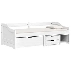 Vidaxl Dnevna postelja z 3 predaloma IRUN 90x200cm trdna borovina