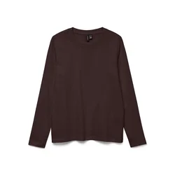 VERO MODA Majica VMPAULINA temno rjava