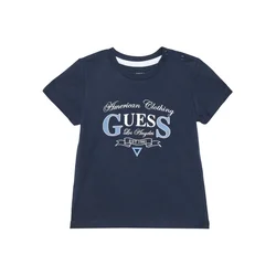 Guess Majica N5YI20 K8HM4 Mornarsko modra Regular Fit