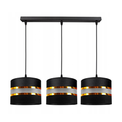 Luster na kablu CORAL 3xE27/60W/230V crni