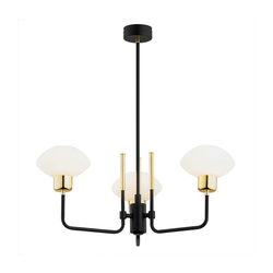 Argon 6166 - Luster na štapu RAVELLO 3xE14/15W/230V crna/zlatna