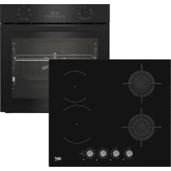 Beko BBSE17350BD Ugradni set, Rerna, Kombinovana ugradna ploča, Staklokeramička, Crna