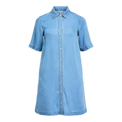 OBJECT Dolga srajca OBJFRAME moder denim