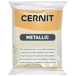 Polimerna glina Cernit Metallic - Zlatna, 56 g