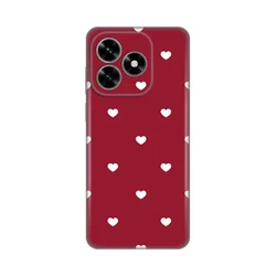 Maska za Honor X5c Plus Burgundy Hearts, Silikonska, Print Skin, Crvena