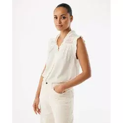 Mexx Ženska bluza MF006103161W, Kratki rukav, Prljavo bela