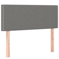 Vidaxl Posteljno vzglavje temno sivo 90x5x78/88 cm blago