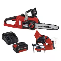 Einhell Aku SET Lančana testera FORTEXXA 18/30, Power-X-Change 18V 4.0 Ah + Oštrač lanaca GE-CS 18Li