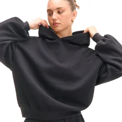 Cropp - Dukserica oversize s kapuljačom - CRNO