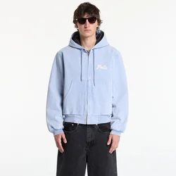 Jakna Patta Peace Canvas Hooded Jacket UNISEX Light Blue Denim L