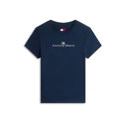 Tommy Jeans Majica mornarska/črna/bela