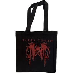 Sleep Token Grunge Logo Platnena torba Črna