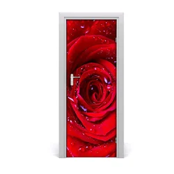 tulup.si Nalepka na vratih Rdeča vrtnica 75x205 cm
