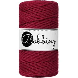 Bobbiny 3PLY Macramé Rope 3 mm 100 m Red Velvet Vrvica